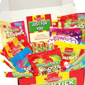 Vegan and Vegetarian Personalised Retro Premium Red Sweet Hamper 1.1kg image